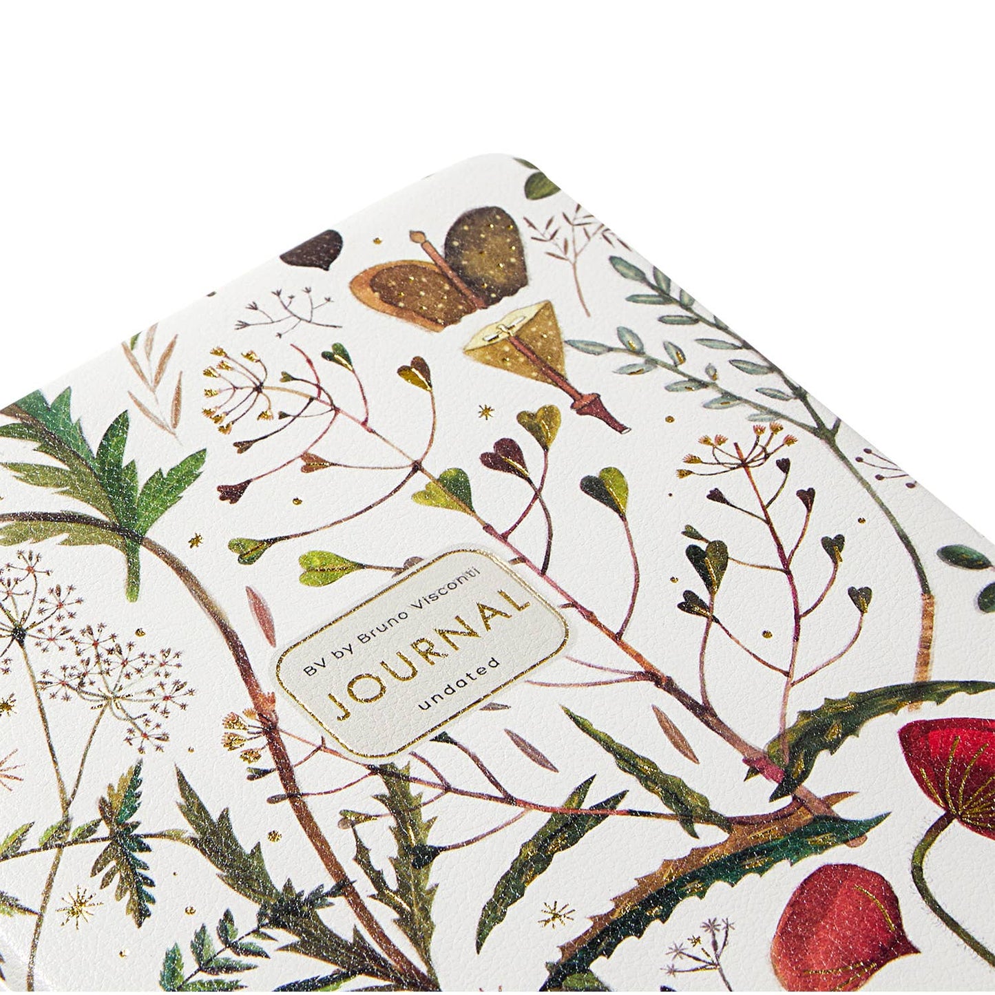 A5 Vegan Leather Hardcover Daily Planner | Greens and Flowers