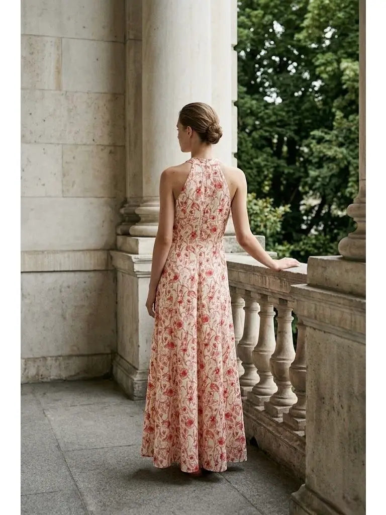 Long Printed Cotton Dress