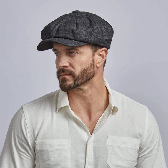 Wool Polyester 8 Panel Newsboy Cap- Style Argo