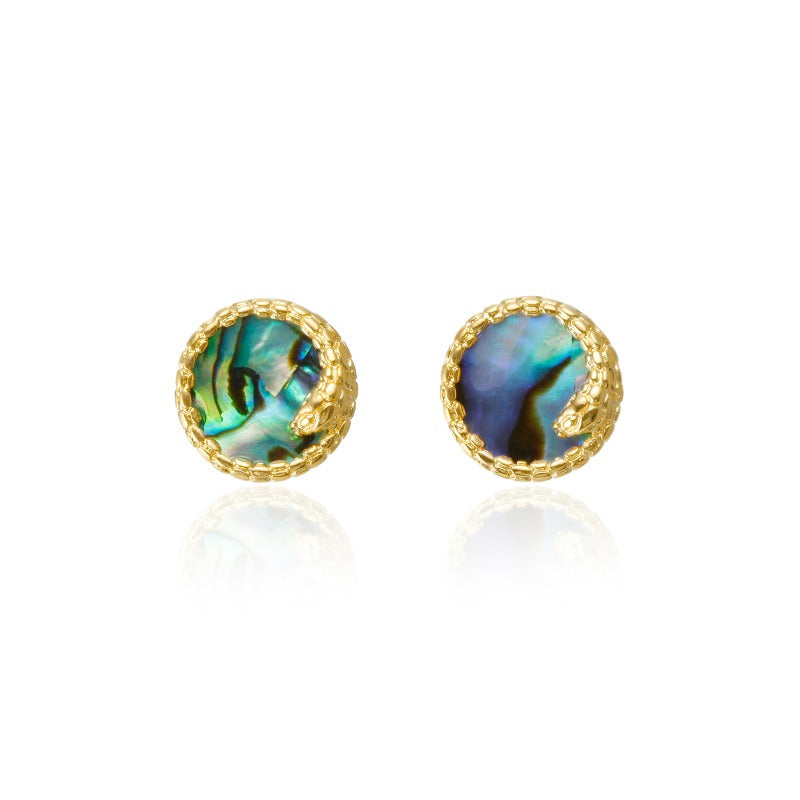 Serpent Infinity Pool Stud Earrings