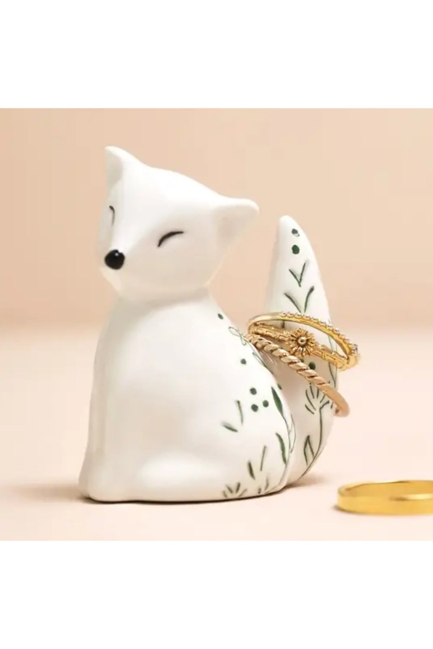 Ceramic Fox Ring Holder