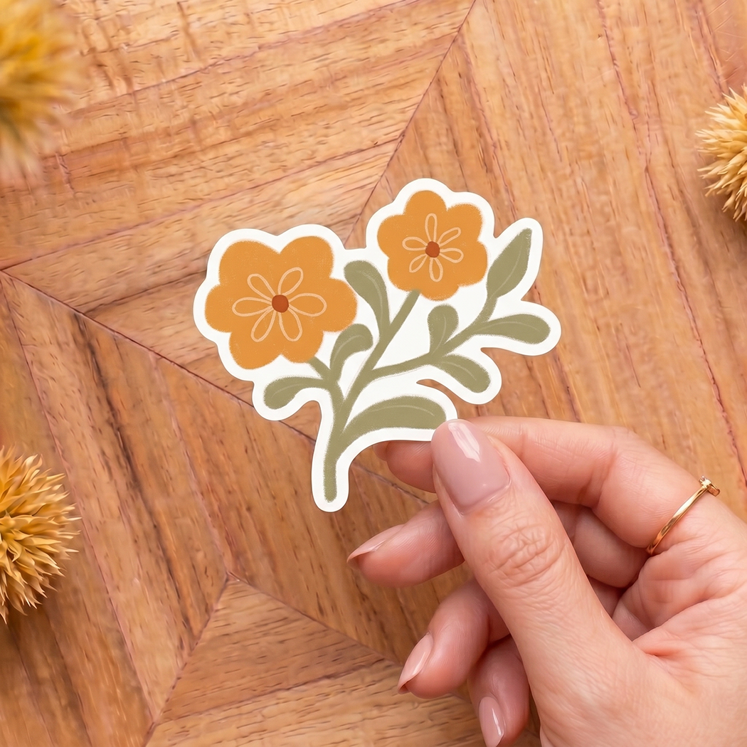 Cute Flower | Premium Matte Waterproof Vinyl Sticker