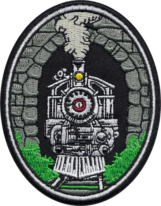 Patch - Train - Steam Railroad Coming Out Of The Tunnel
