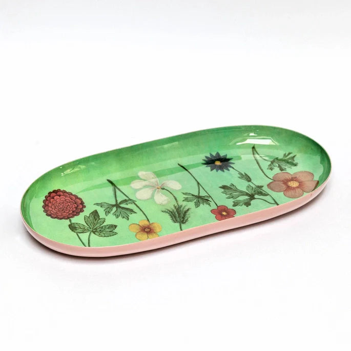 Festival of Flowers | Oval Enamel Tray