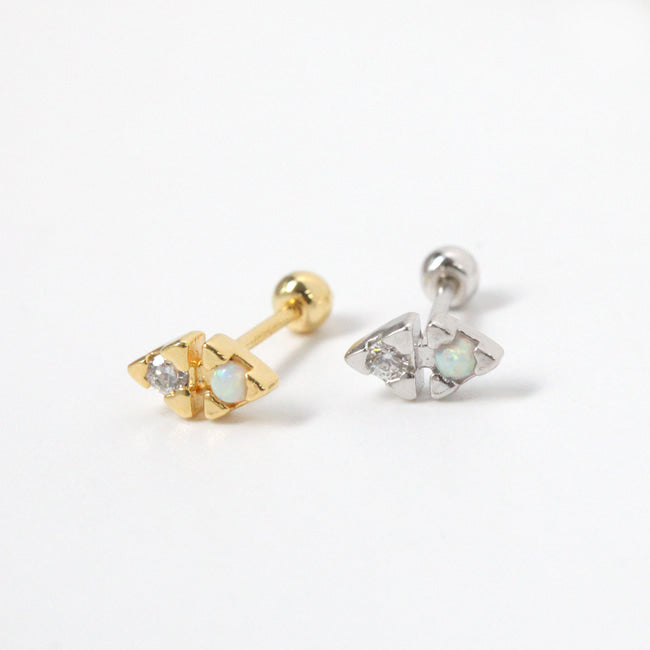 Tiny Deco Screw Back Earring