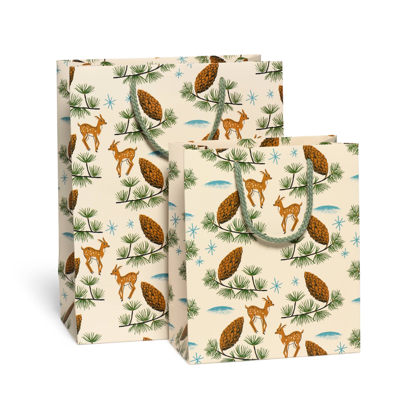 Deer and Pine Cones gift bags