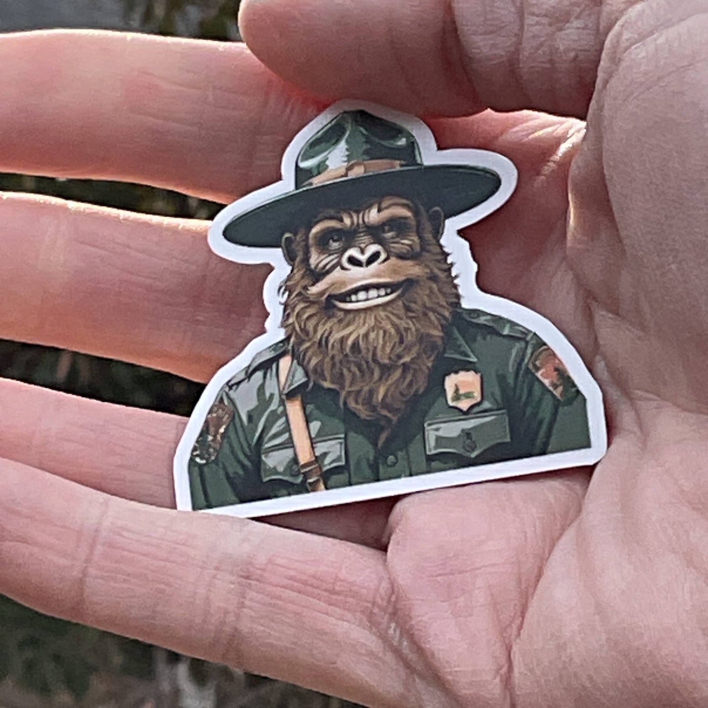 Happy Park Ranger Bigfoot Vinyl  Sticker