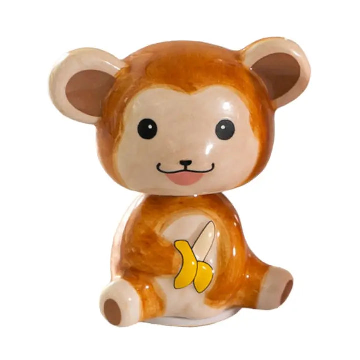 3 Inch Ceramic Monkey Bobble Head
