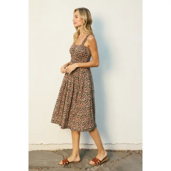 Sweet Nothing Ruffled and Smocked Maxi Dress