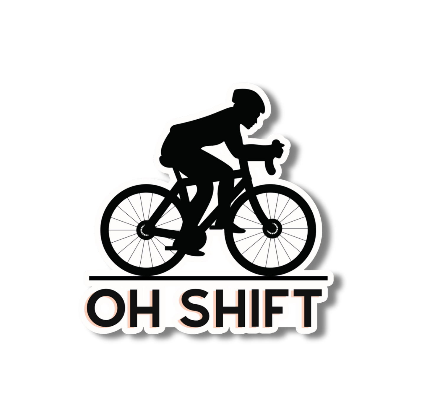 Oh Shift Bicycle Funny Sticker
