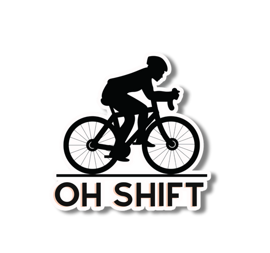 Oh Shift Bicycle Funny Sticker