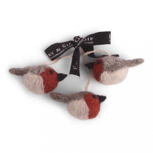 Mini Round Rusty Red Birds - Individual