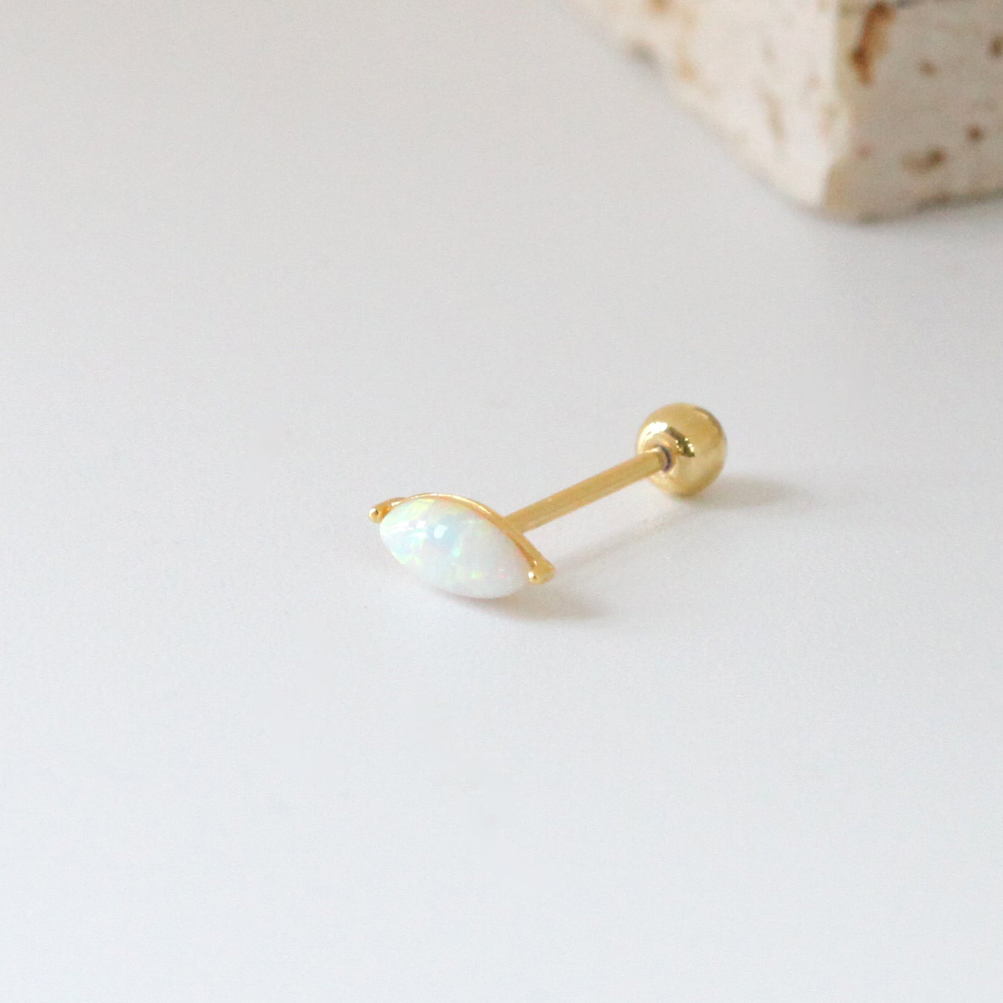 Tiny Orb Screw Back Earring