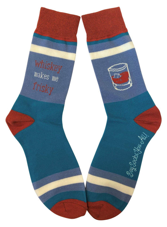 Whiskey Makes Me Frisky - Men's Socks