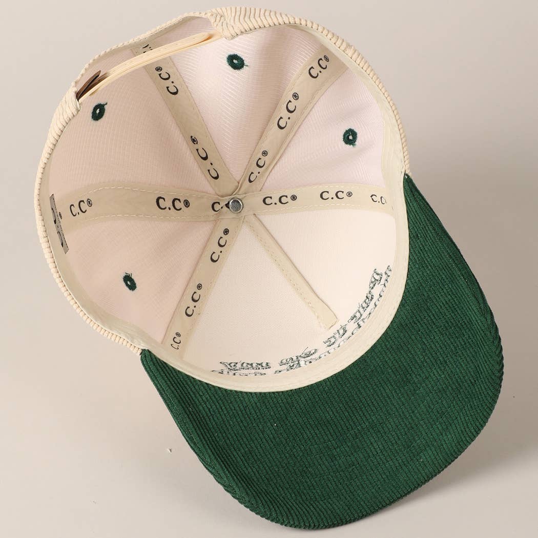 Put it on my husband's tab Two-Tone Corduroy Cap