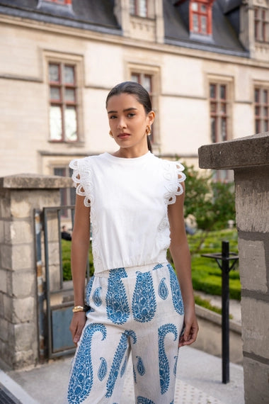 Lace Cotton Crop Top