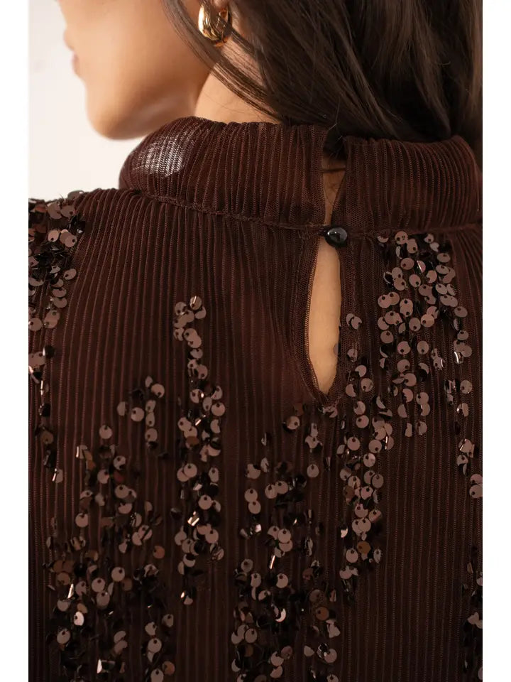 Sequin Sleeveless Shirt