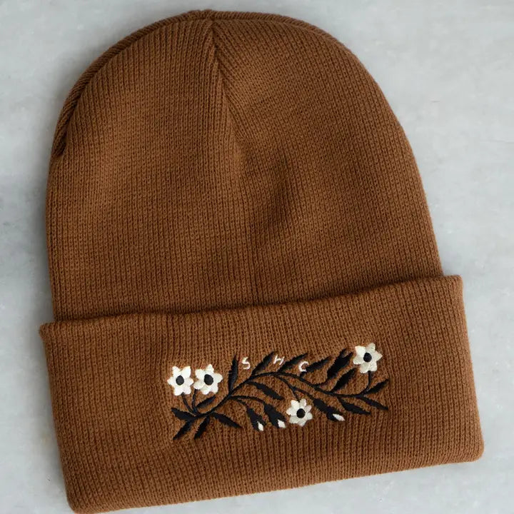 Garland Beanie | Knit Toque with Embroidery