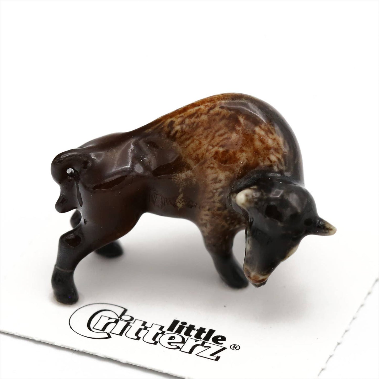 Prairie American Bison Porcelain Miniature