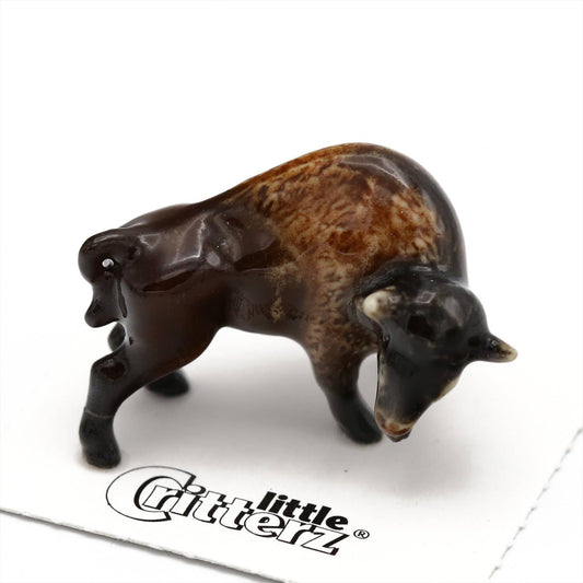 Prairie American Bison Porcelain Miniature
