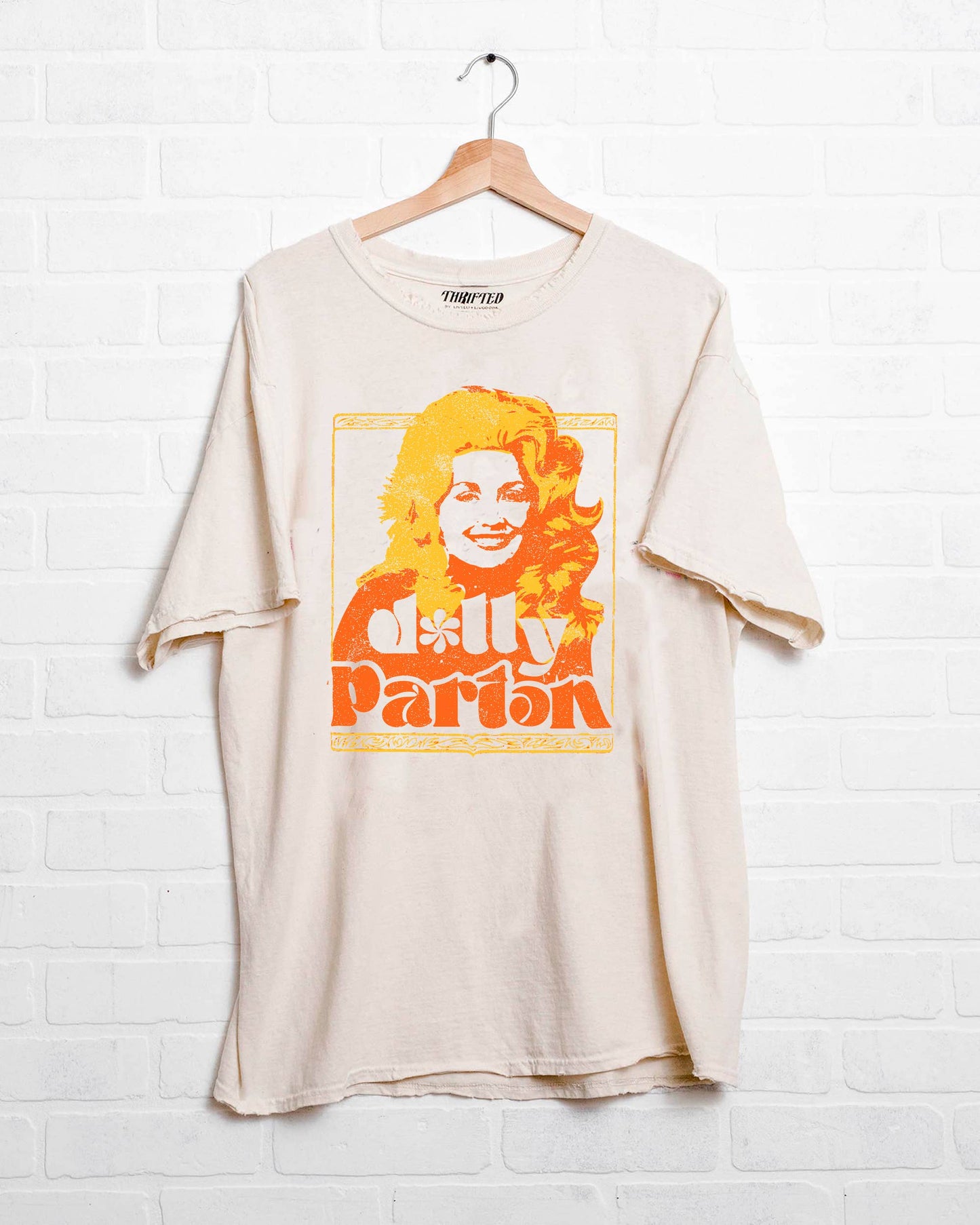 Dolly Parton Golden Off White Thrifted Licensed Graphic Tee