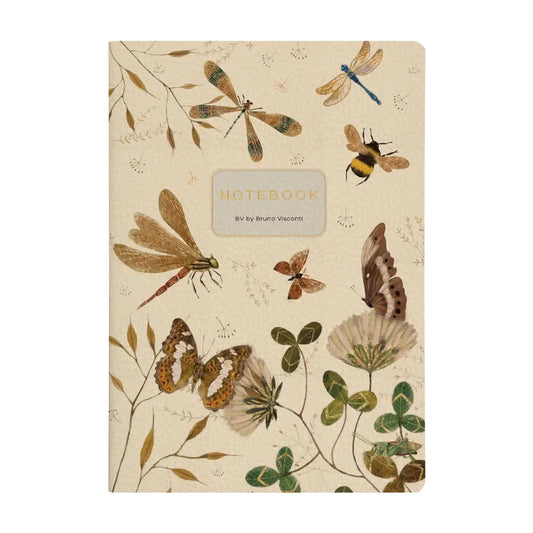 Vegan Leather A5 Notebook - Butterflies and Friends 