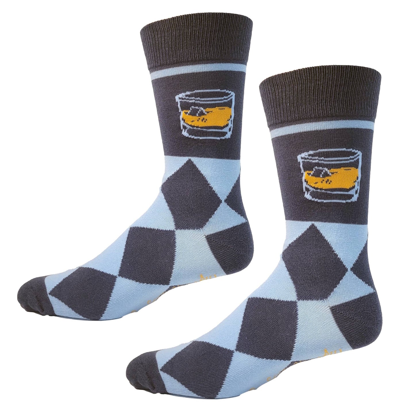Fancy Whiskey Drinking Men's Socks