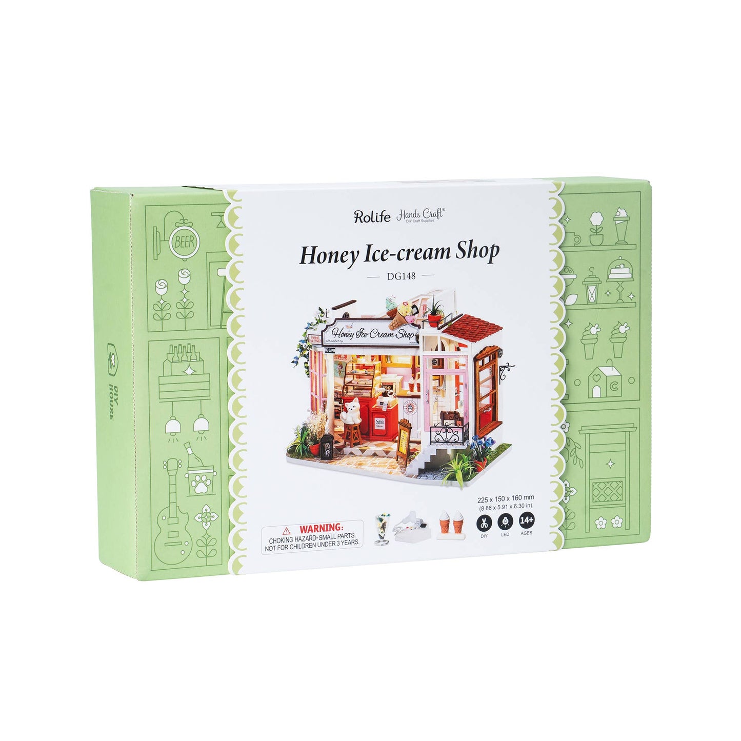 DIY Miniature Model Kit: Honey Ice-Cream Shop