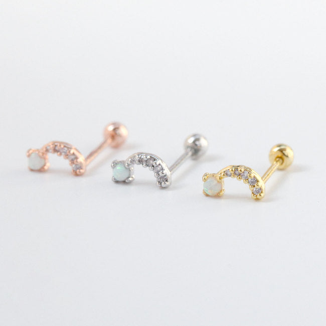 Tiny Comet Screw Back Earring