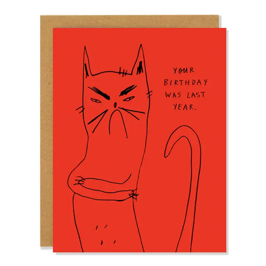 Bitter Kitty - Birthday Greeting Card