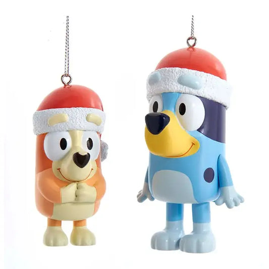 Bluey and Bingo Ornaments