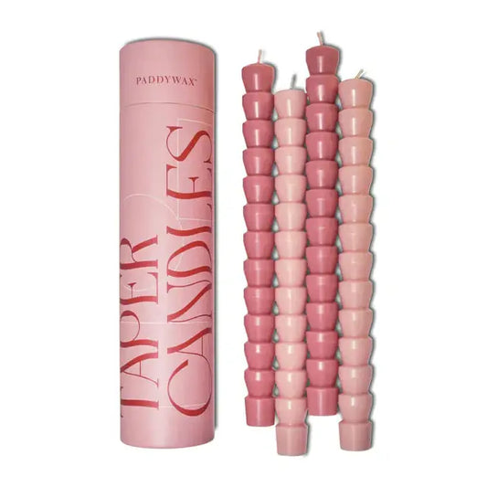 Pink / Blush Unscented Taper Candles Set of 4