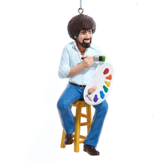 Bob Ross® On Stool Painting Ornament