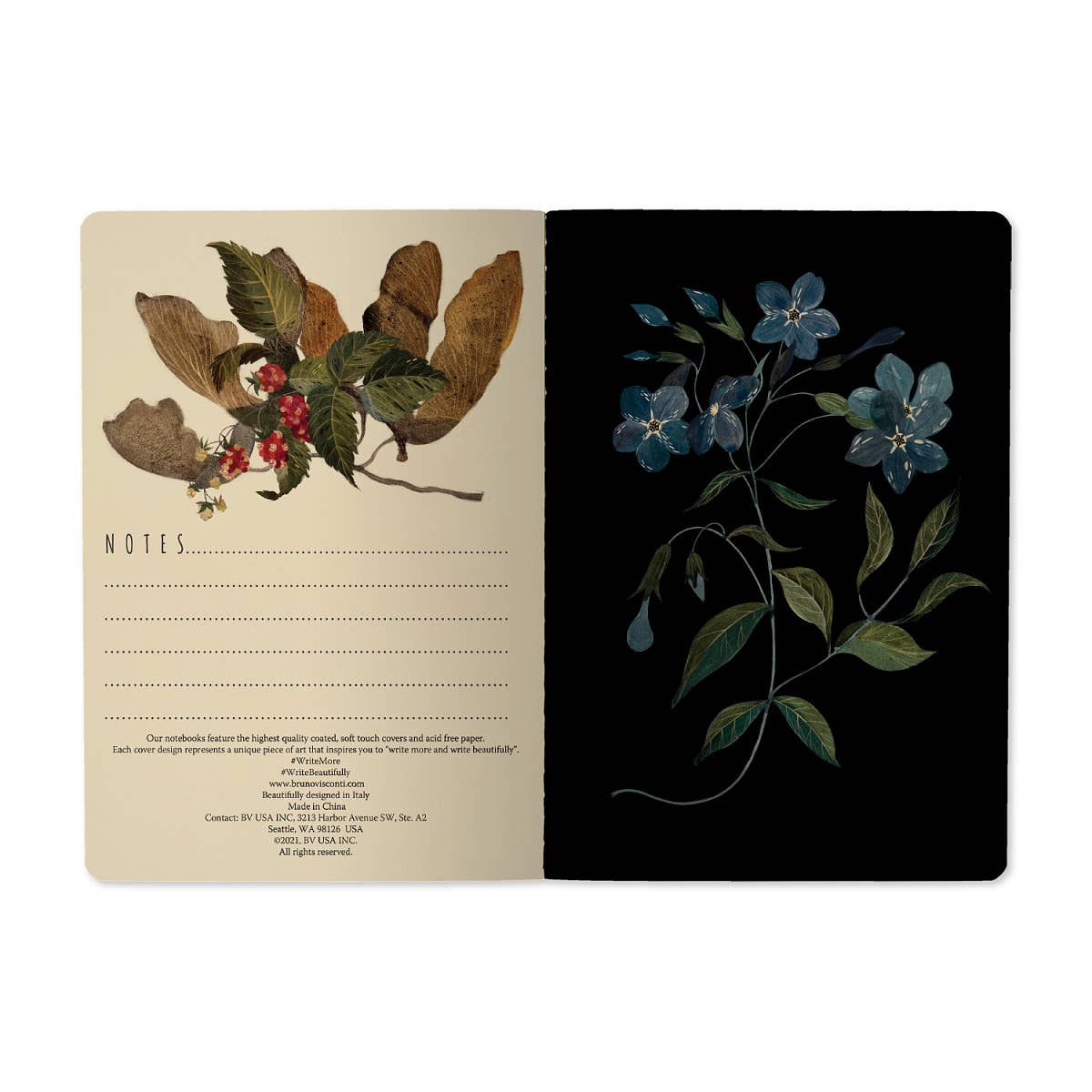 A6 Passport Notebook -  Forest Flowers