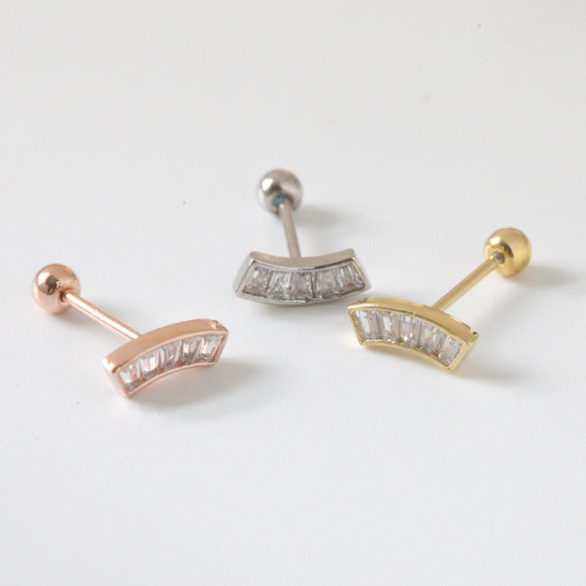 Tiny Arch Screw Back Earring