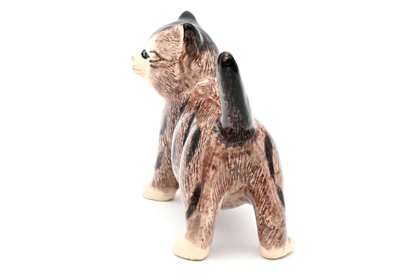 Decorative Miniature Ceramic Tiny Tabby Cat