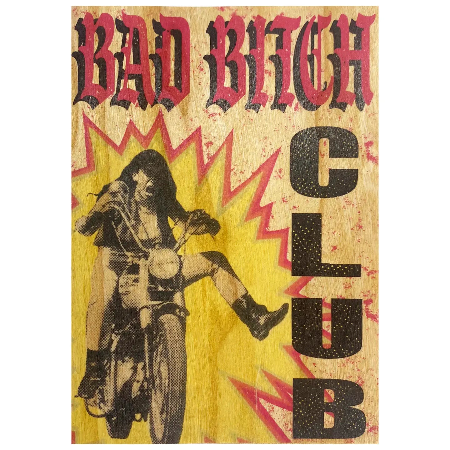 Wood Folding Card - Bad Bitch Club
