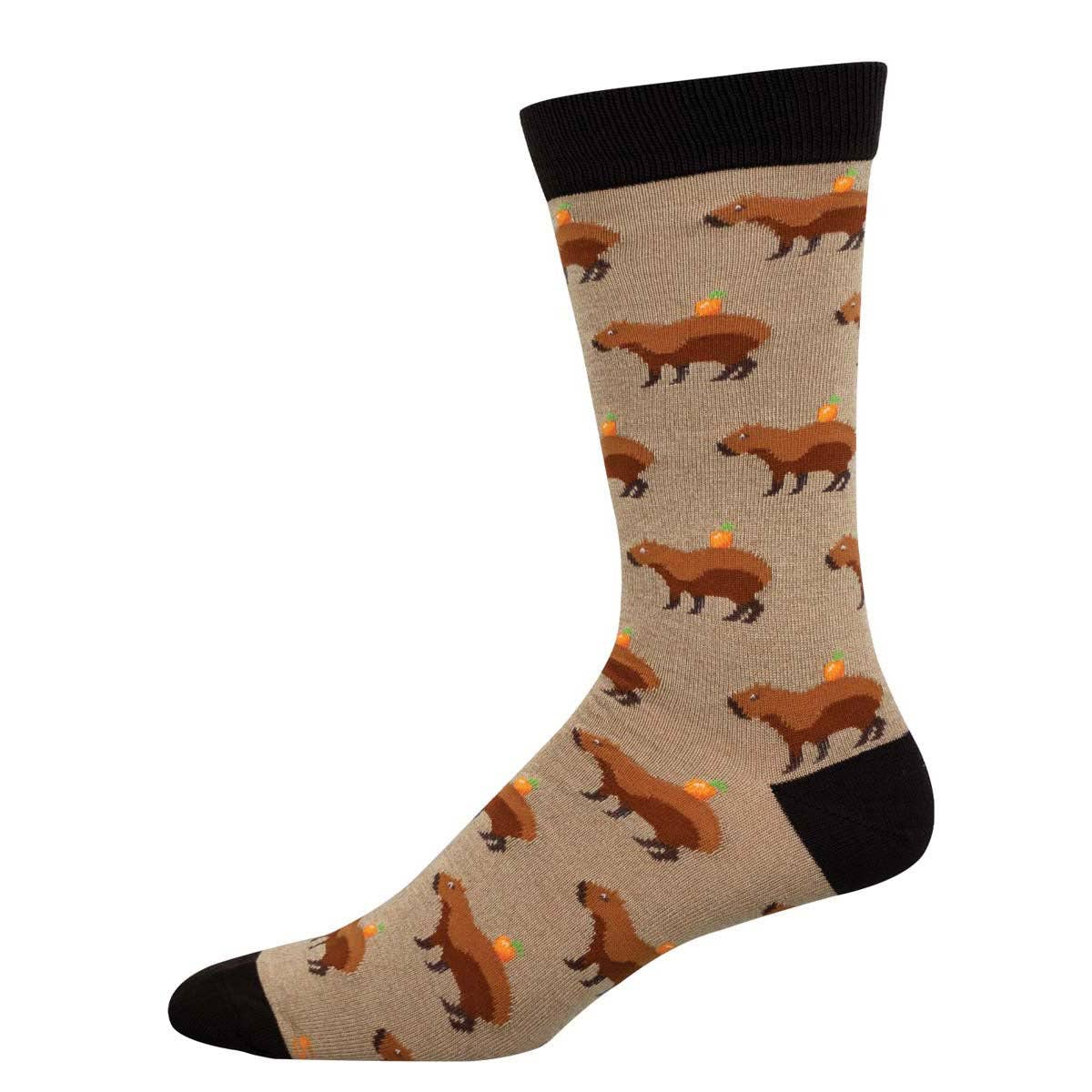 Capybara Orange/Black Socks