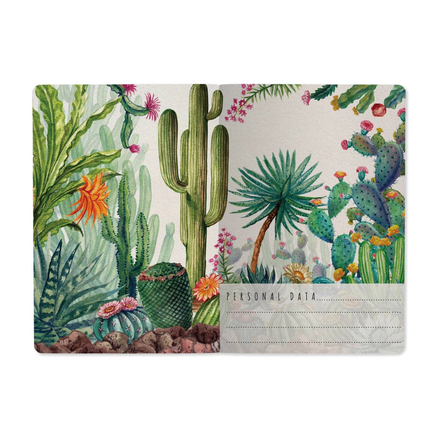 Green Cactus Notebook