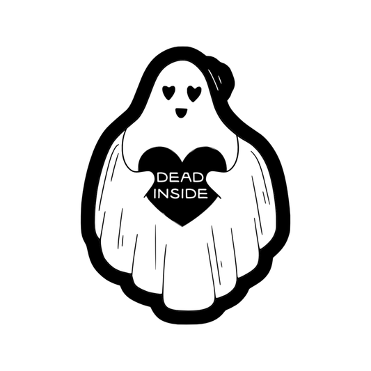 Dead Inside Funny Sarcastic Ghost High Quality Vinyl Sticker