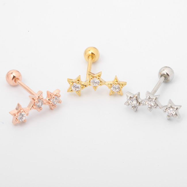 Tiny Constellation Screw Back Earring