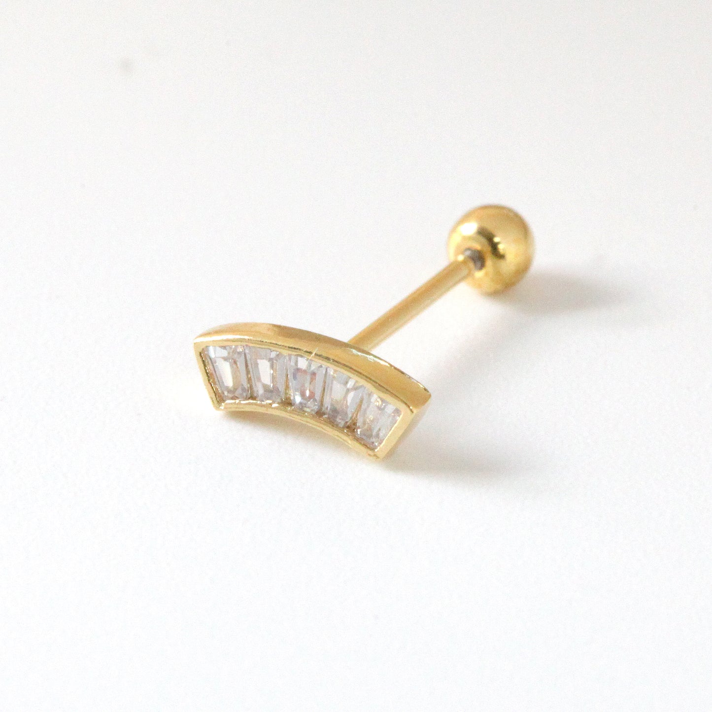 Tiny Arch Screw Back Earring