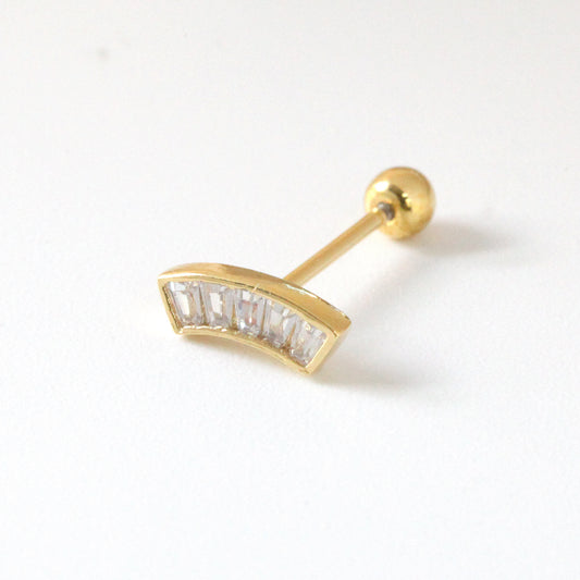 Tiny Arch Screw Back Earring