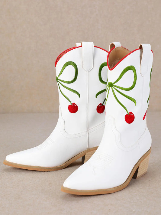 Zeta Cowboy Boots | Cherry