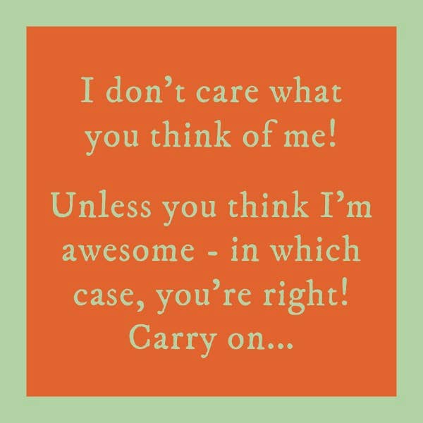 COASTER Don't Care | Funny Party Gift | Home Bar Decor