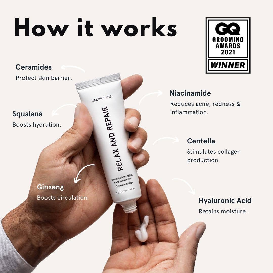 RELAX AND REPAIR Anti-Aging Face Moisturizer Men Skin Care