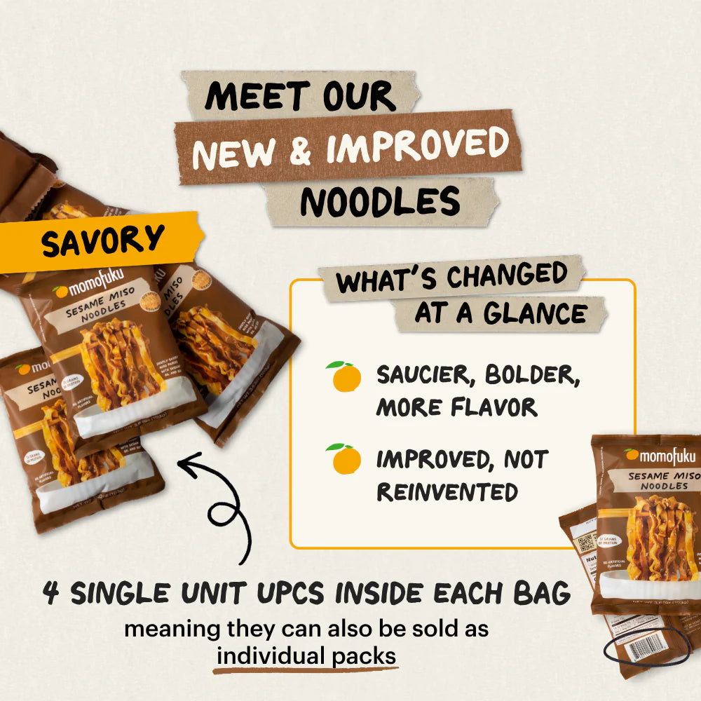 Sesame Miso Noodles | Instant Ramen | 4-Pack | Asian