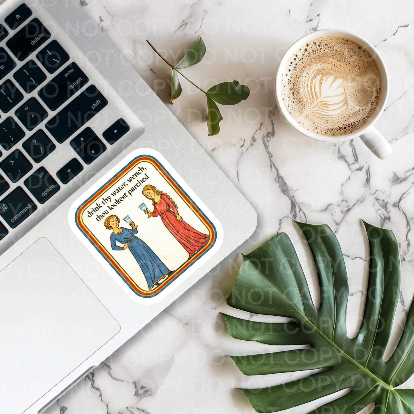 Drink thy Water Wench, Medieval Hydrate Sticker