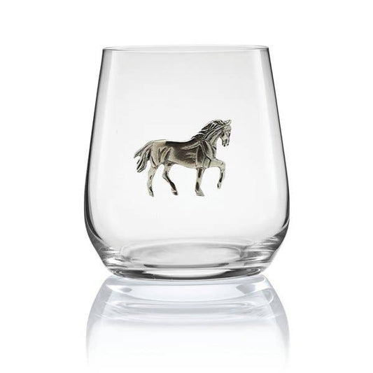 Menagerie Horse Stemless Wine Glass