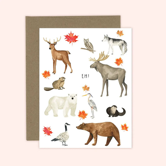 Canada Eh! Card | Canadian Animals | Kraft